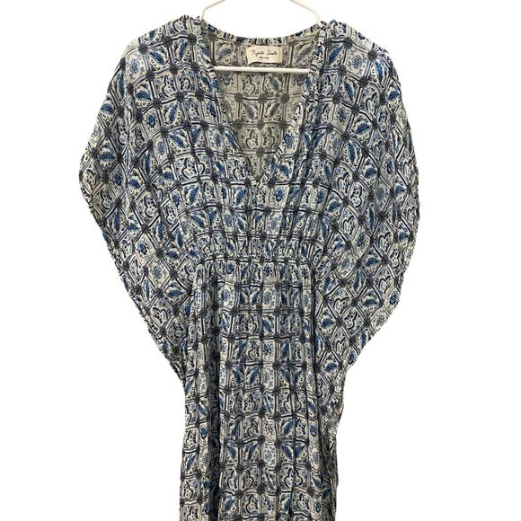 Rujuta Sheth Anthropologie Marie Cinched Kaftan Maxi Dress One Size Resort Beach - Picture 8 of 13